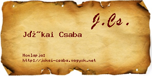 Jókai Csaba névjegykártya